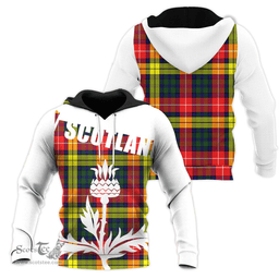 Dewar Clan Tartan Hoodie - Scottish Thistle Style