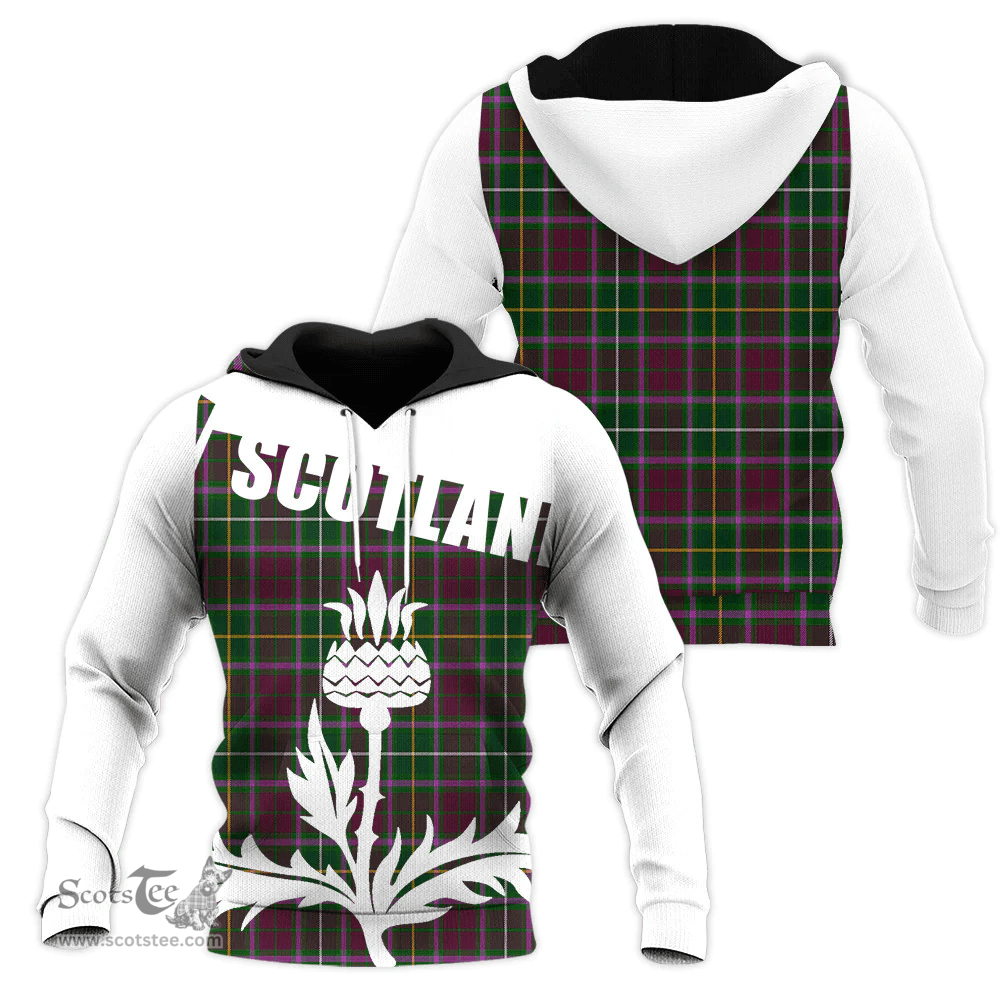 Crosbie Clan Tartan Hoodie - Scottish Thistle Style