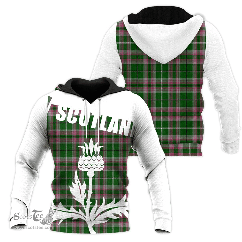 Gray Hunting Clan Tartan Hoodie - Scottish Thistle Style