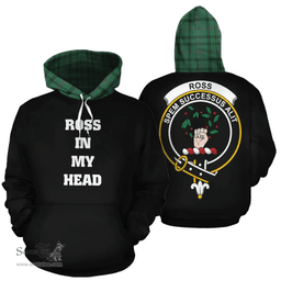 Scottish Ross Hunting Ancient Clan Tartan Hoodie - In My Head Style Scottish Plaid Tartan Plaid