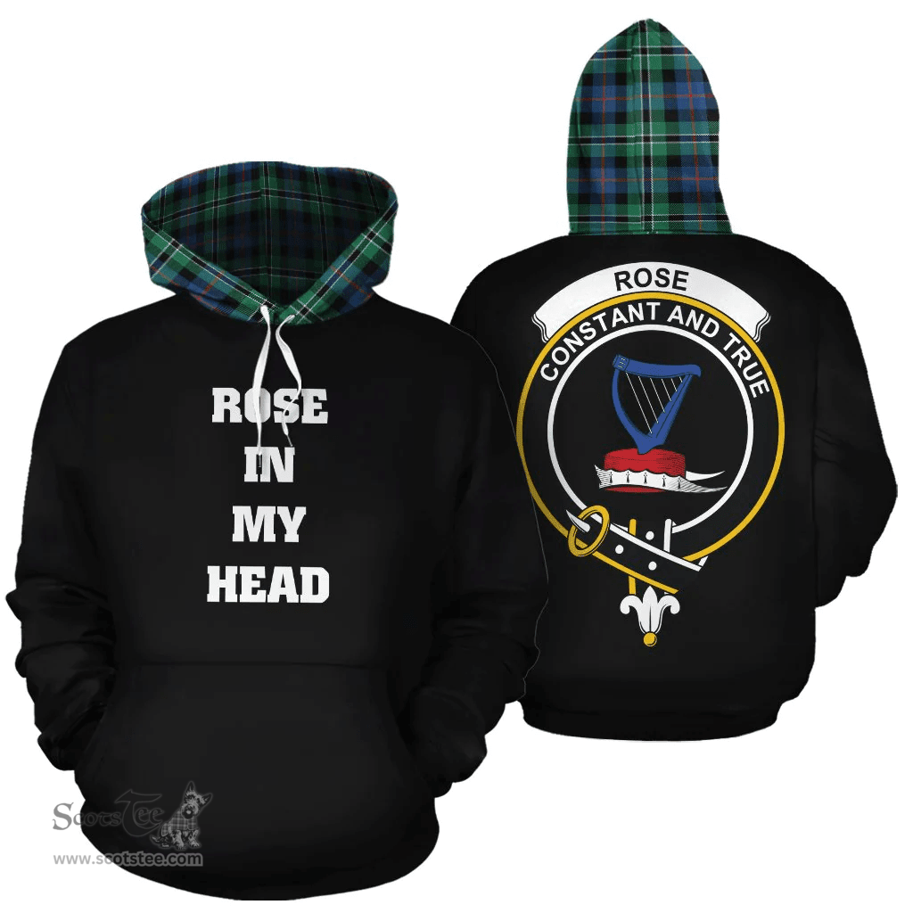 Scottish Rose Hunting Ancient Clan Tartan Hoodie - In My Head Style Scottish Plaid Tartan Plaid