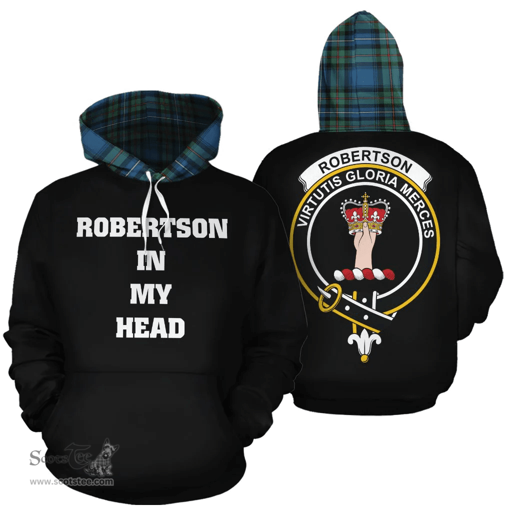 Scottish Robertson Hunting Ancient Clan Tartan Hoodie - In My Head Style Scottish Plaid Tartan Plaid