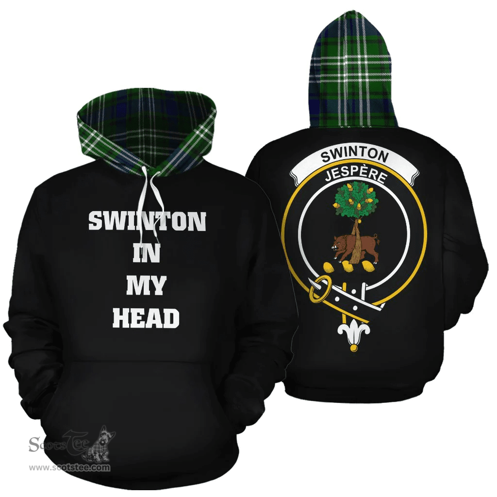 Scottish Swinton Clan Tartan Hoodie - In My Head Style Scottish Plaid Tartan Plaid