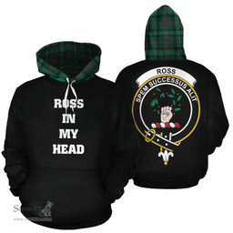 Scottish Ross Hunting Modern Clan Tartan Hoodie - In My Head Style Scottish Plaid Tartan Plaid