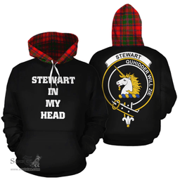 Scottish Stewart of Appin Modern Clan Tartan Hoodie - In My Head Style Scottish Plaid Tartan Plaid