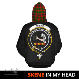 Scottish Skene Modern Clan Tartan Hoodie - In My Head Style Scottish Plaid Tartan Plaid
