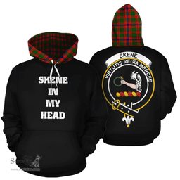 Scottish Skene Modern Clan Tartan Hoodie - In My Head Style Scottish Plaid Tartan Plaid