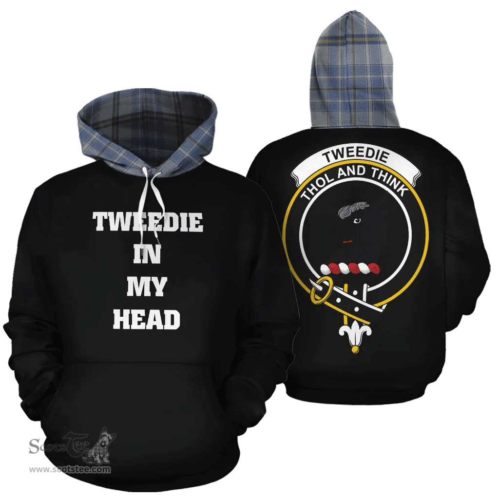 Scottish Tweedie Clan Tartan Hoodie - In My Head Style Scottish Plaid Tartan Plaid