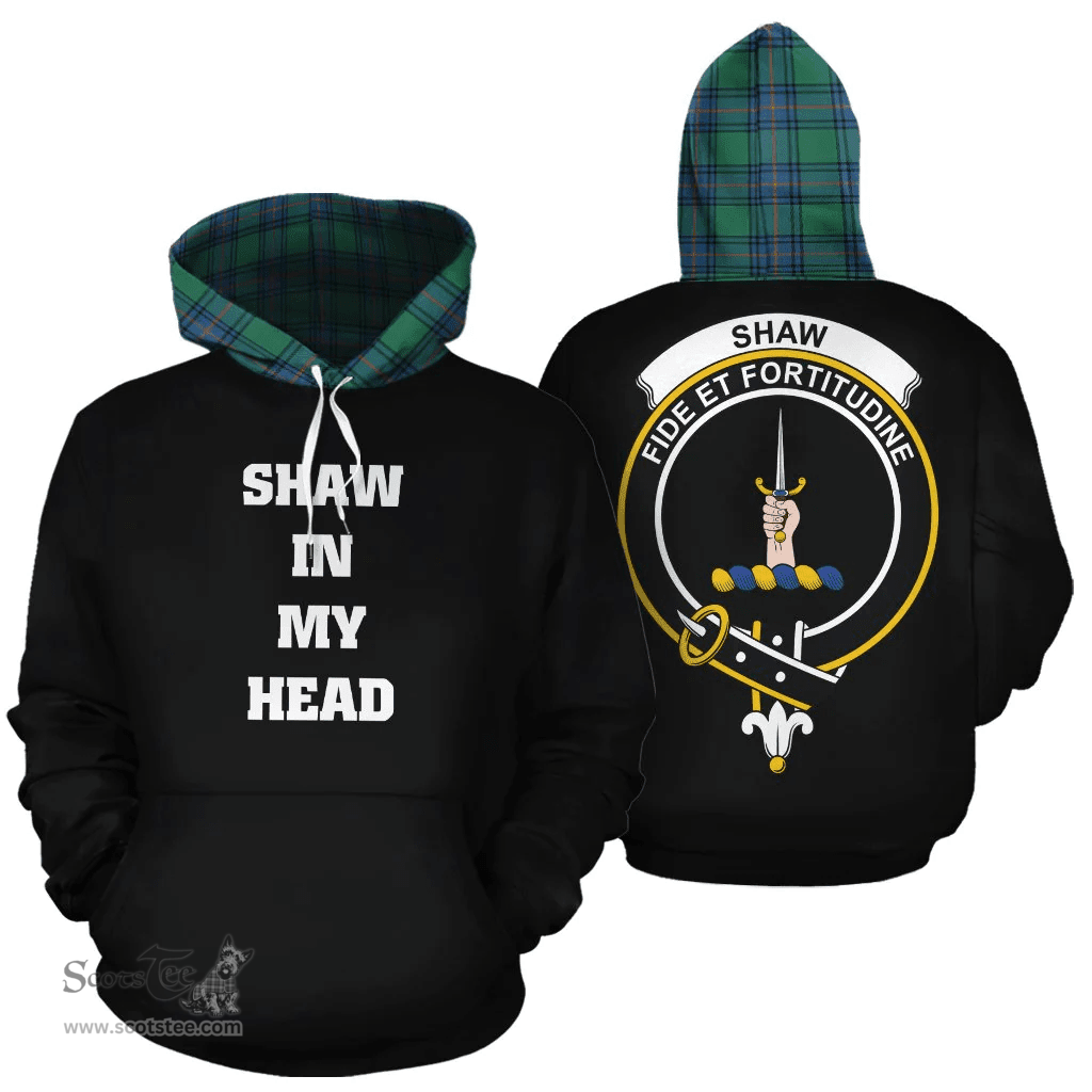 Scottish Shaw Ancient Clan Tartan Hoodie - In My Head Style Scottish Plaid Tartan Plaid