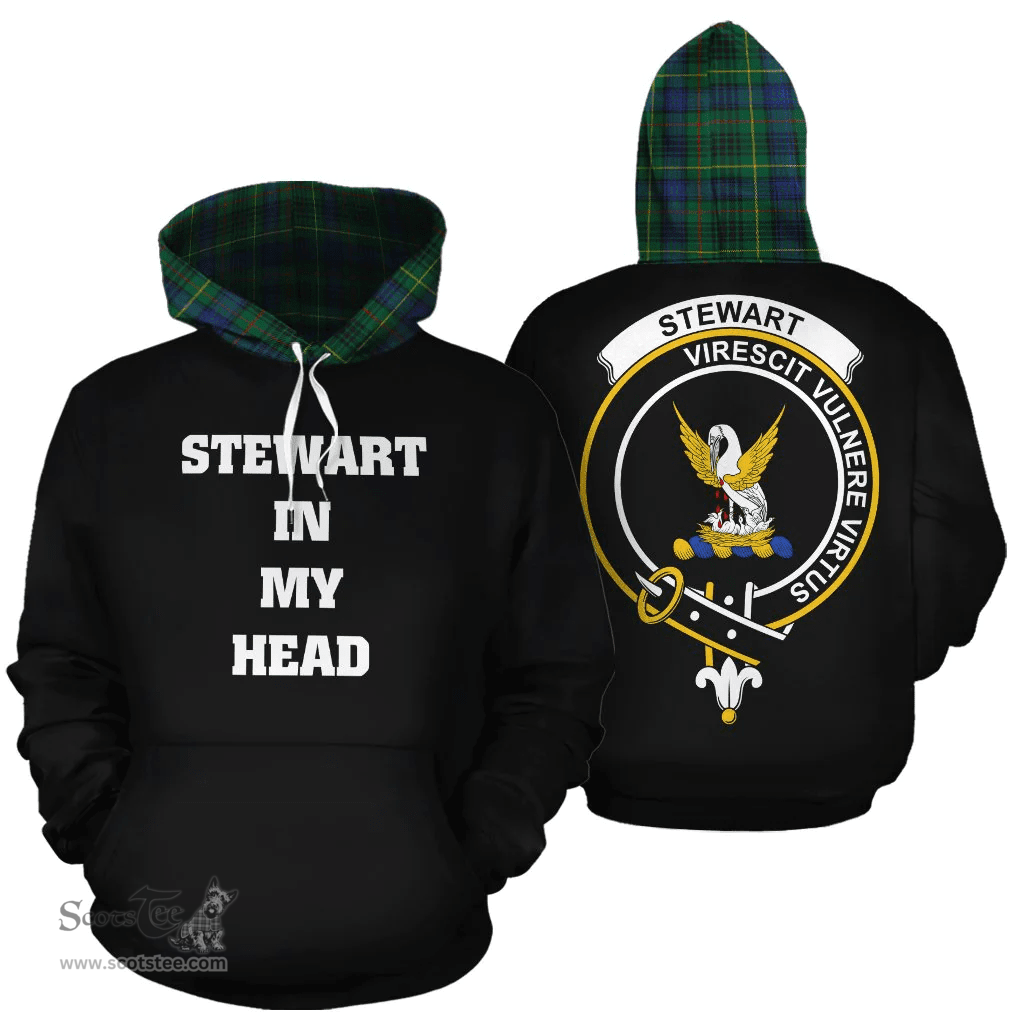 Scottish Stewart Hunting Modern Clan Tartan Hoodie - In My Head Style Scottish Plaid Tartan Plaid