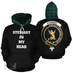 Scottish Stewart Hunting Modern Clan Tartan Hoodie - In My Head Style Scottish Plaid Tartan Plaid