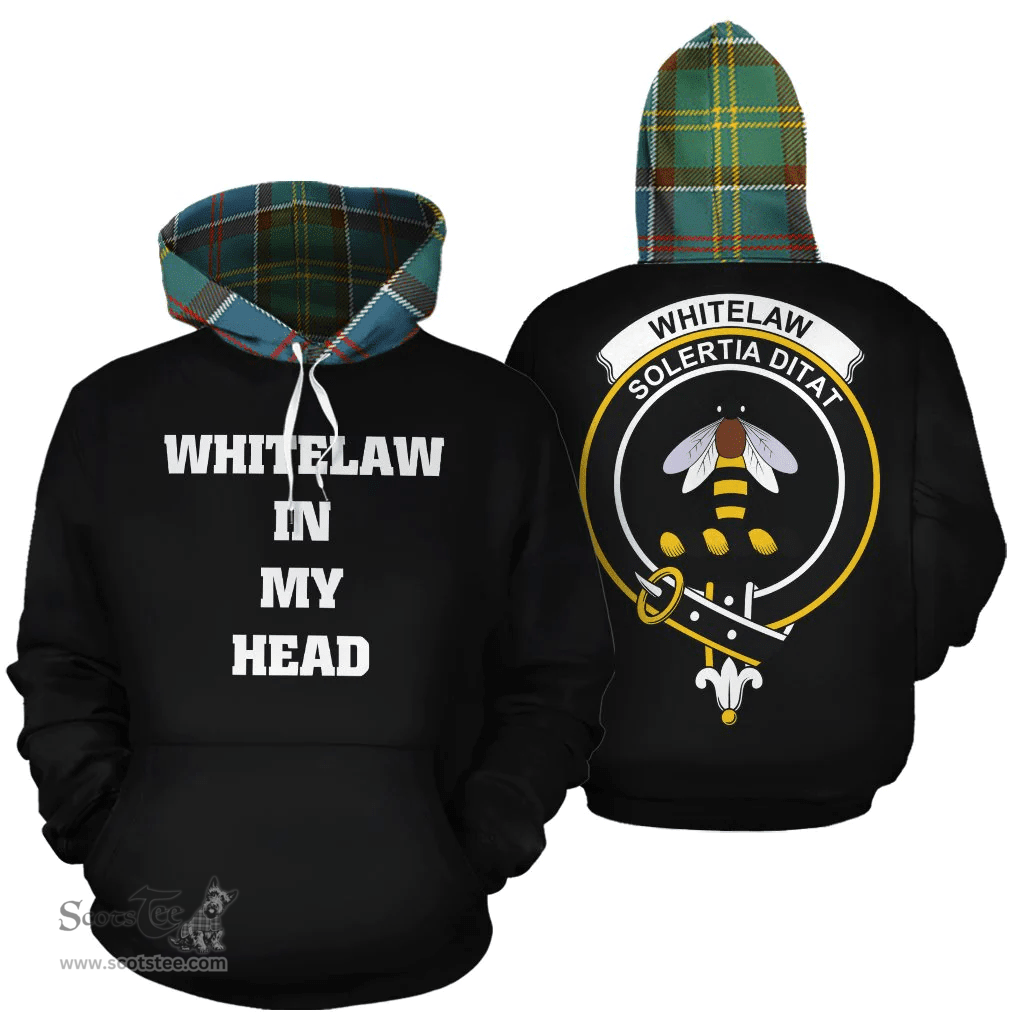 Scottish Whitelaw Clan Tartan Hoodie - In My Head Style Scottish Plaid Tartan Plaid