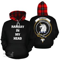 Scottish Ramsay Modern Clan Tartan Hoodie - In My Head Style Scottish Plaid Tartan Plaid