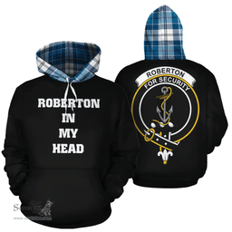 Scottish Roberton Clan Tartan Hoodie - In My Head Style Scottish Plaid Tartan Plaid