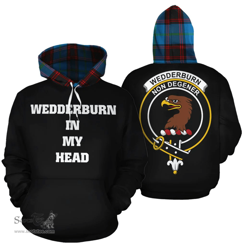 Scottish Wedderburn Clan Tartan Hoodie - In My Head Style Scottish Plaid Tartan Plaid