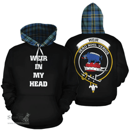 Scottish Weir Ancient Clan Tartan Hoodie - In My Head Style Scottish Plaid Tartan Plaid