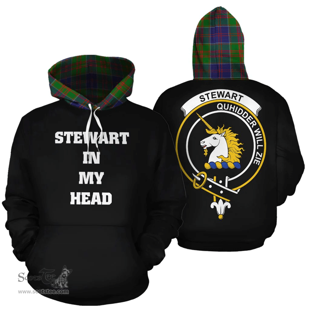 Scottish Stewart of Appin Hunting Modern Clan Tartan Hoodie - In My Head Style Scottish Plaid Tartan Plaid