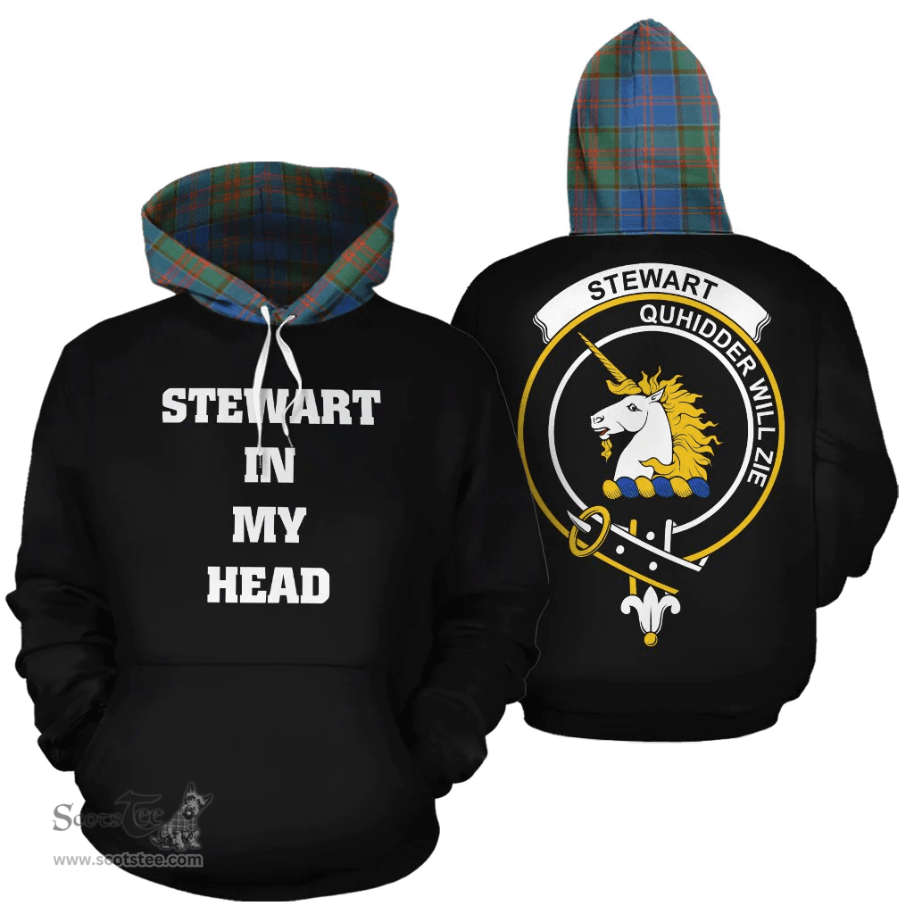 Scottish Stewart of Appin Hunting Ancient Clan Tartan Hoodie - In My Head Style Scottish Plaid Tartan Plaid