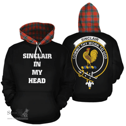Scottish Sinclair Ancient Clan Tartan Hoodie - In My Head Style Scottish Plaid Tartan Plaid