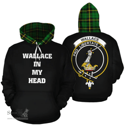 Scottish Wallace Hunting Green Clan Tartan Hoodie - In My Head Style Scottish Plaid Tartan Plaid