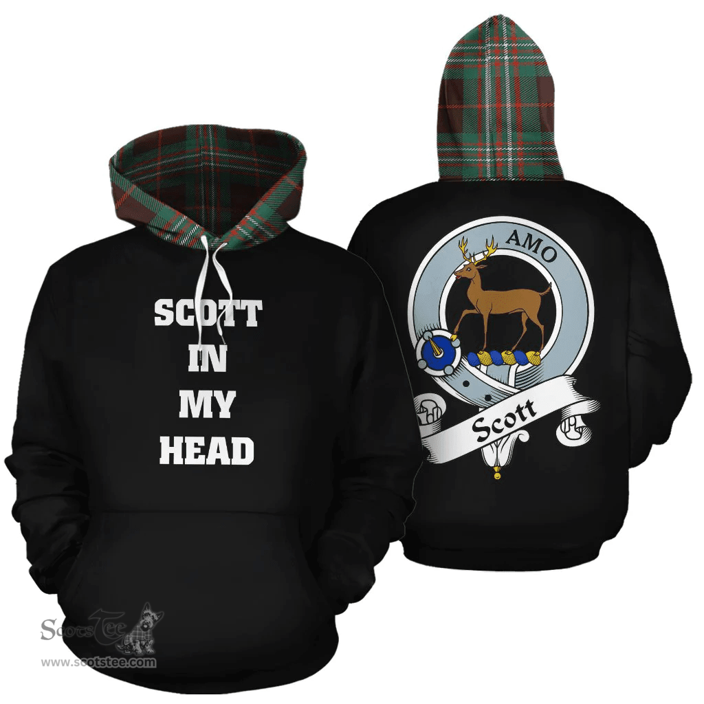 Scottish Scott Brown Ancient Clan Tartan Hoodie - In My Head Style Scottish Plaid Tartan Plaid