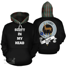 Scottish Scott Brown Ancient Clan Tartan Hoodie - In My Head Style Scottish Plaid Tartan Plaid