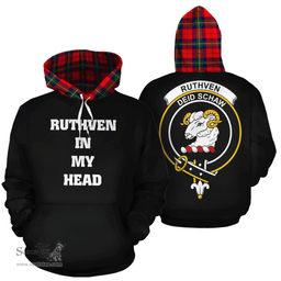 Scottish Ruthven Modern Clan Tartan Hoodie - In My Head Style Scottish Plaid Tartan Plaid