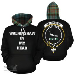 Scottish Walkinshaw Clan Tartan Hoodie - In My Head Style Scottish Plaid Tartan Plaid