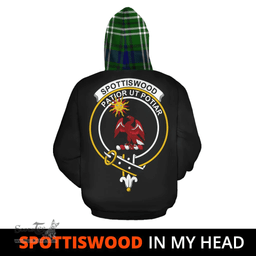 Scottish Spottiswood Clan Tartan Hoodie - In My Head Style Scottish Plaid Tartan Plaid