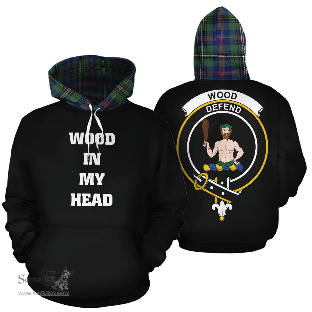Scottish Wood Modern Clan Tartan Hoodie - In My Head Style Scottish Plaid Tartan Plaid