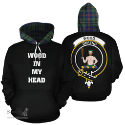 Scottish Wood Modern Clan Tartan Hoodie - In My Head Style Scottish Plaid Tartan Plaid