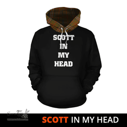 Scottish Scott Brown Modern Clan Tartan Hoodie - In My Head Style Scottish Plaid Tartan Plaid