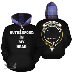 Scottish Rutherford Clan Tartan Hoodie - In My Head Style Scottish Plaid Tartan Plaid