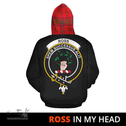 Scottish Ross Modern Clan Tartan Hoodie - In My Head Style Scottish Plaid Tartan Plaid