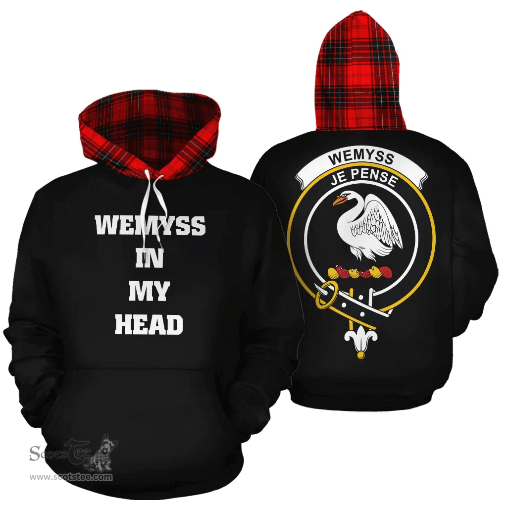 Scottish Wemyss Modern Clan Tartan Hoodie - In My Head Style Scottish Plaid Tartan Plaid