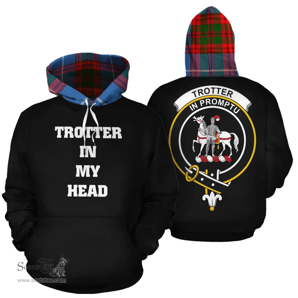 Scottish Trotter Clan Tartan Hoodie - In My Head Style Scottish Plaid Tartan Plaid