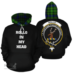 Scottish Rollo Modern Clan Tartan Hoodie - In My Head Style Scottish Plaid Tartan Plaid