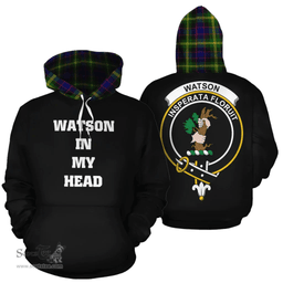Scottish Watson Modern Clan Tartan Hoodie - In My Head Style Scottish Plaid Tartan Plaid