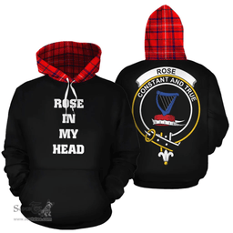 Scottish Rose Modern Clan Tartan Hoodie - In My Head Style Scottish Plaid Tartan Plaid
