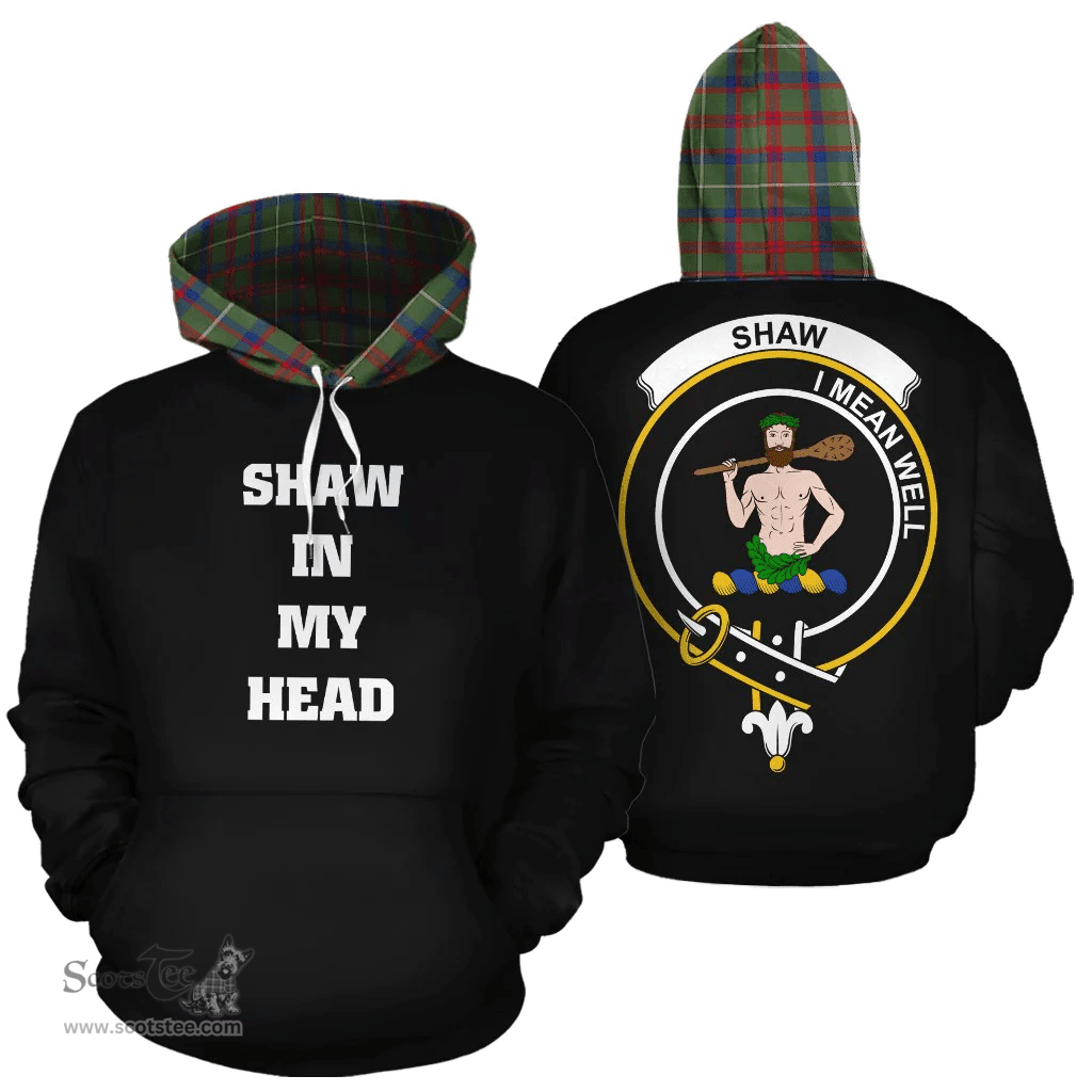 Scottish Shaw Green Modern Clan Tartan Hoodie - In My Head Style Scottish Plaid Tartan Plaid