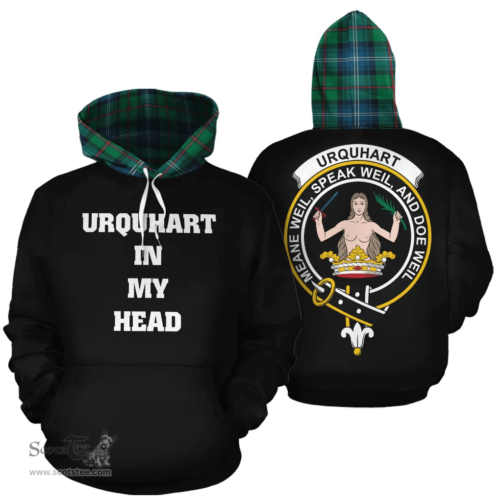 Scottish Urquhart Ancient Clan Tartan Hoodie - In My Head Style Scottish Plaid Tartan Plaid