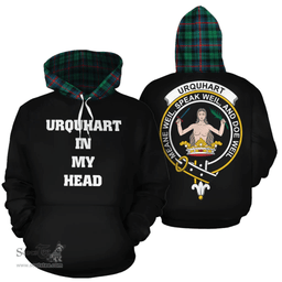 Scottish Urquhart Broad Red Ancient Clan Tartan Hoodie - In My Head Style Scottish Plaid Tartan Plaid