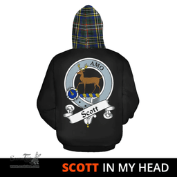 Scottish Scott Green Modern Clan Tartan Hoodie - In My Head Style Scottish Plaid Tartan Plaid