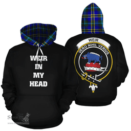Scottish Weir Modern Clan Tartan Hoodie - In My Head Style Scottish Plaid Tartan Plaid