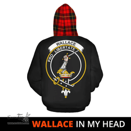 Scottish Wallace Hunting Red Clan Tartan Hoodie - In My Head Style Scottish Plaid Tartan Plaid