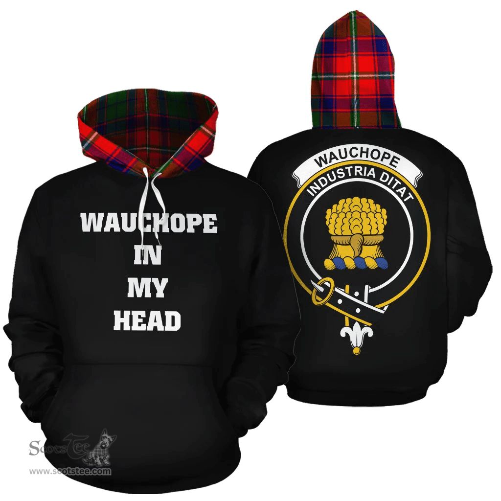 Scottish Wauchope Clan Tartan Hoodie - In My Head Style Scottish Plaid Tartan Plaid