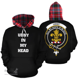 Scottish Udny Clan Tartan Hoodie - In My Head Style Scottish Plaid Tartan Plaid