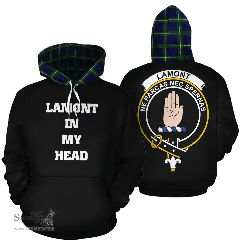 Scottish Lamont Modern Clan Tartan Hoodie - In My Head Style Scottish Plaid Tartan Plaid