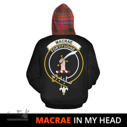 Scottish MacRae Ancient Clan Tartan Hoodie - In My Head Style Scottish Plaid Tartan Plaid