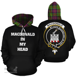 Scottish MacDonald of Clanranald Clan Tartan Hoodie - In My Head Style Scottish Plaid Tartan Plaid